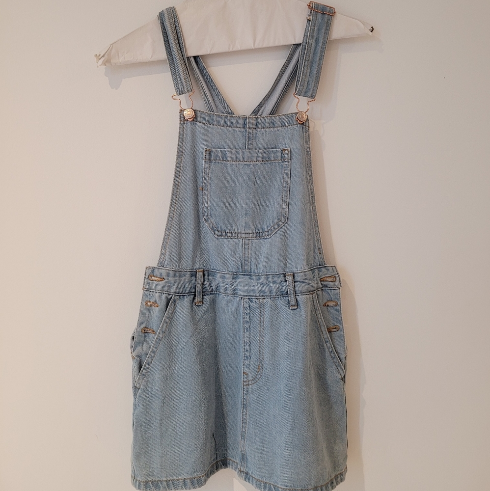 Cute denim skirt overalls